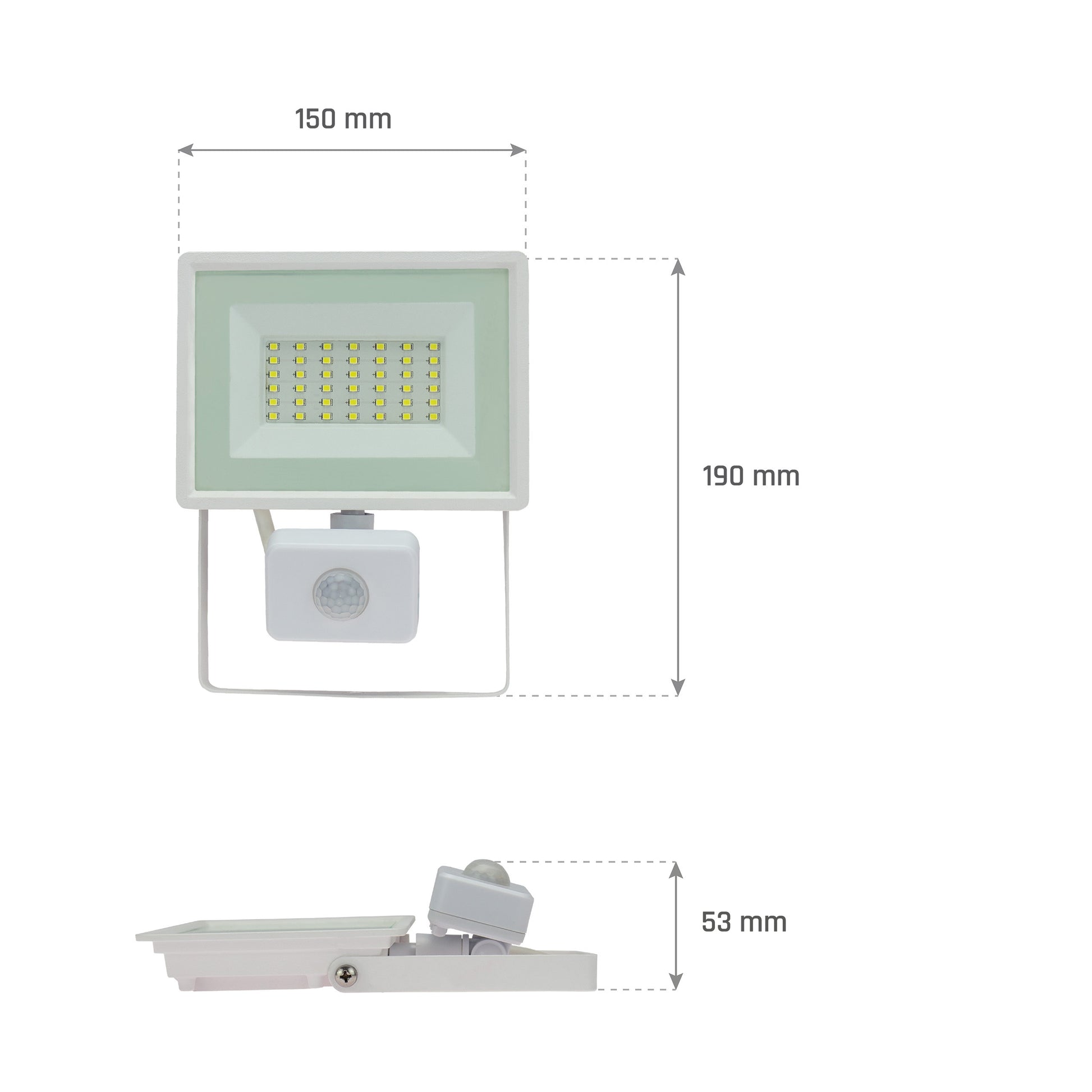 LED LUX 3 Fluter weiß 30W Strahler 2900lm IP44 Kaltweiß 6000K mit Bewegungsmelder