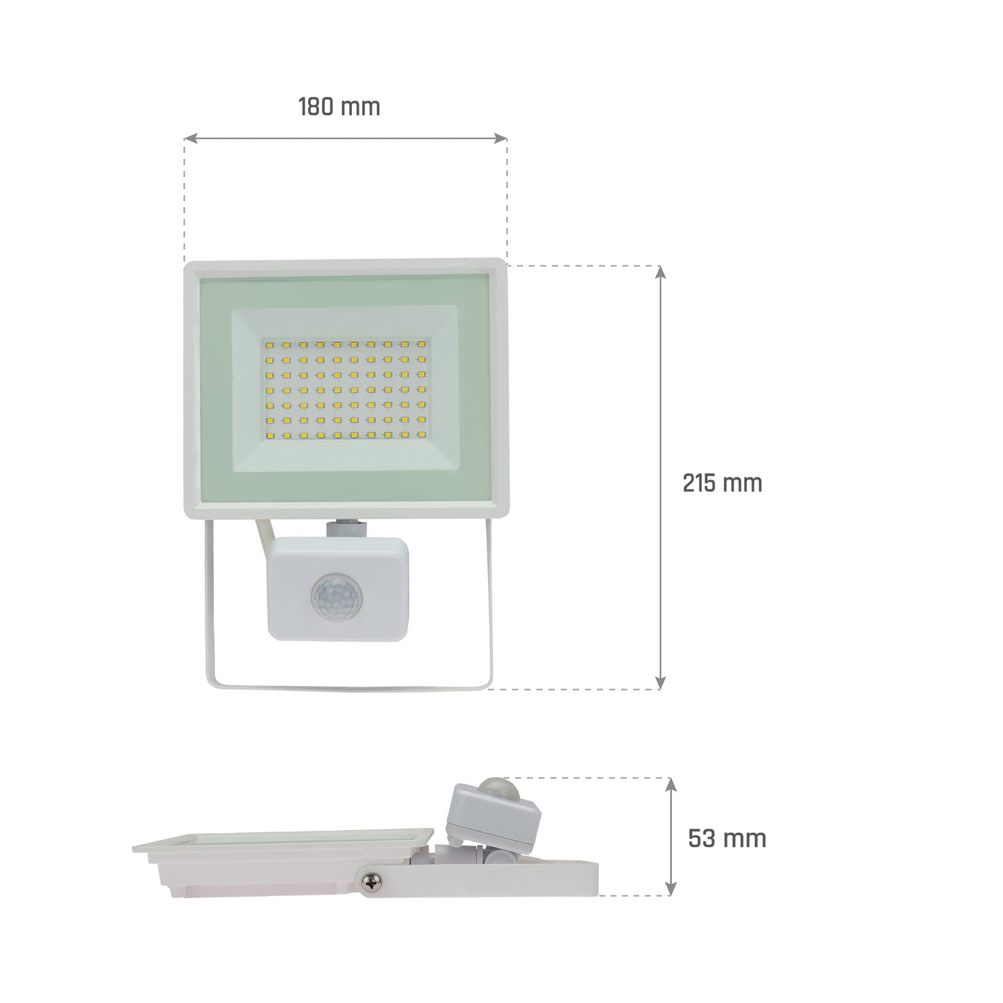 LED LUX 3 Fluter weiß 50W Strahler 4300lm IP44 Warmweiß 3000K mit Bewegungsmelder