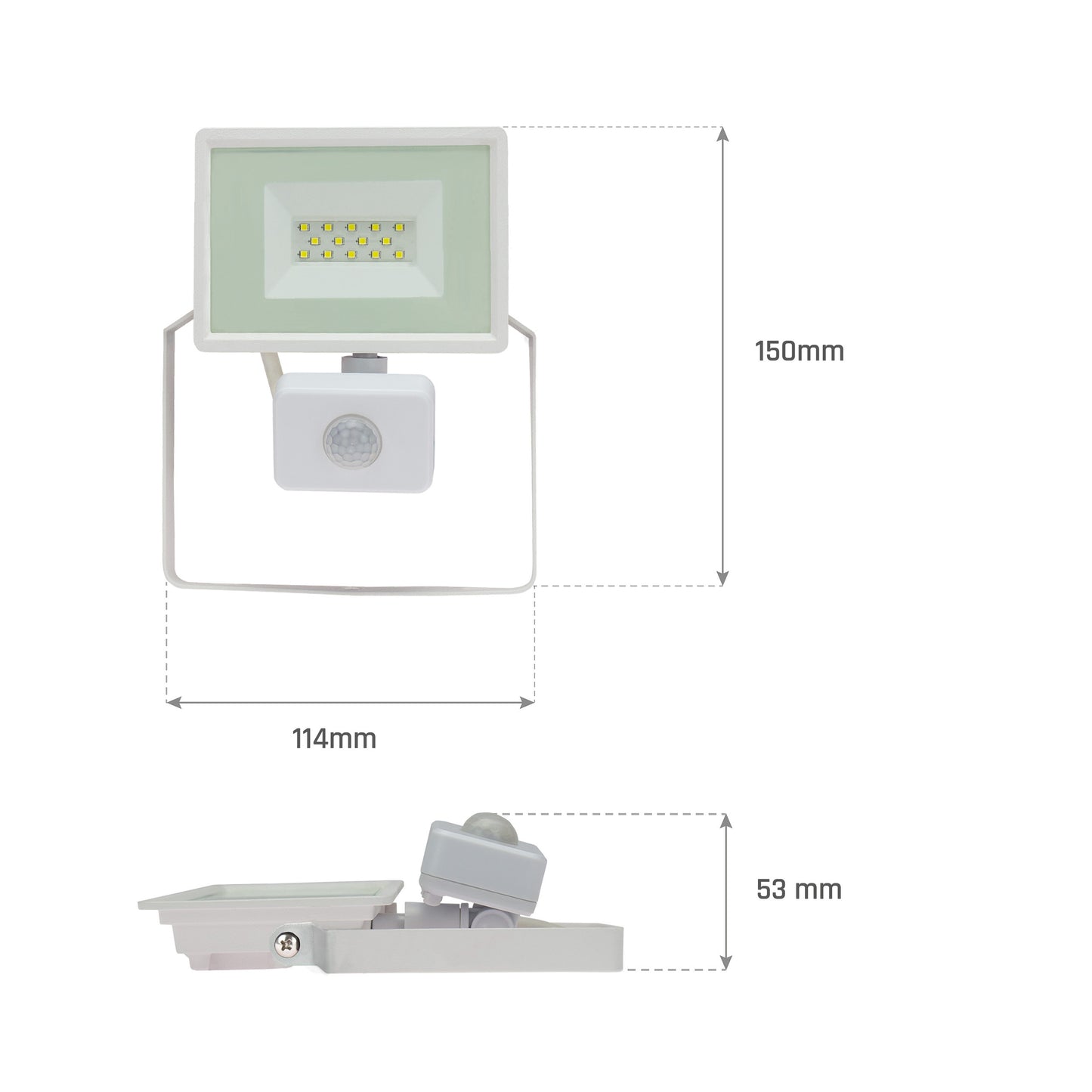 LED LUX3 Fluter weiß 10W Strahler 975lm IP44 Neutralweiß 4000K mit Bewegungsmelder