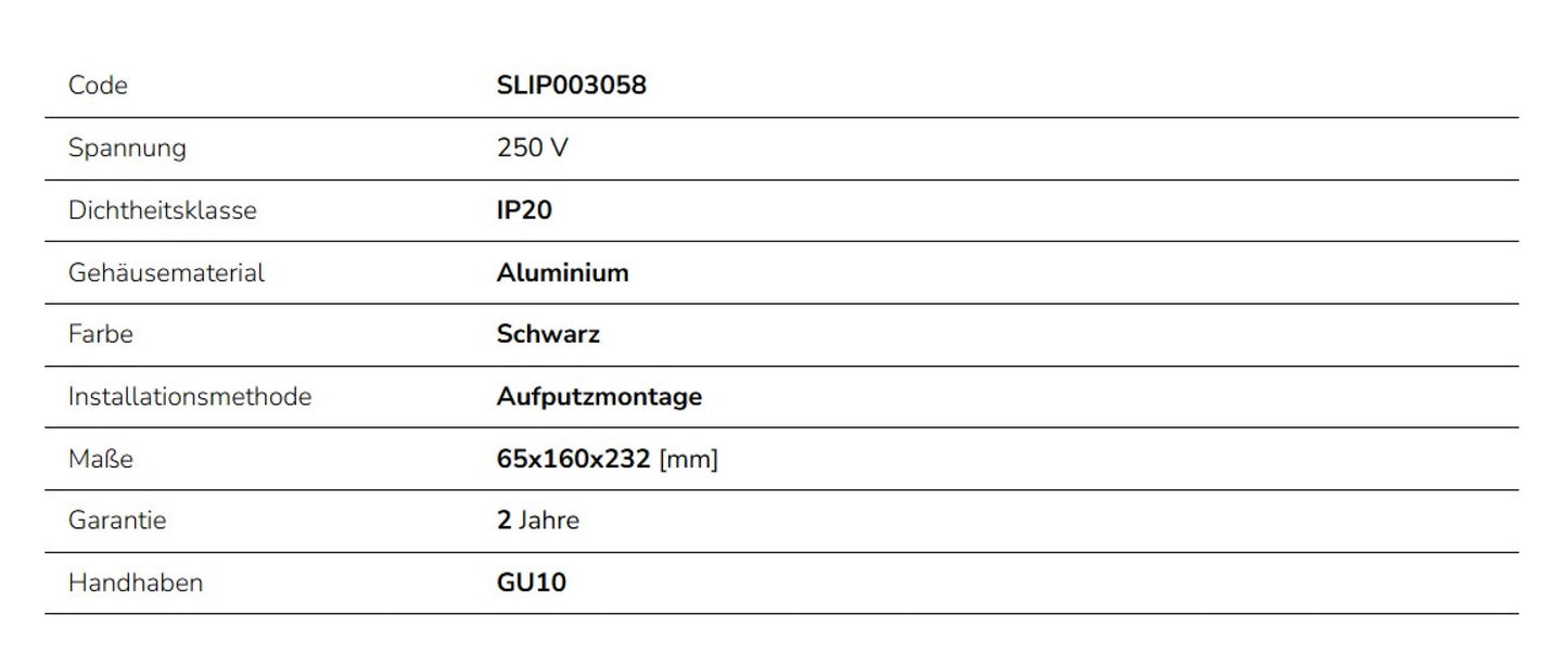 LED MADARA LIBRA GU10 Aufbauleuchte max. 10W Deckenleuchte 250V schwarz IP20 rund