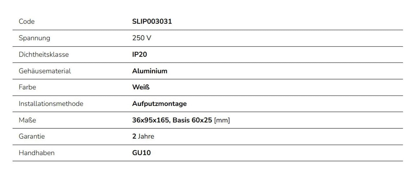 LED MADARA SLIM GU10 MR11 Aufbauleuchte max. 4W Deckenleuchte 250V weiss IP20 rund