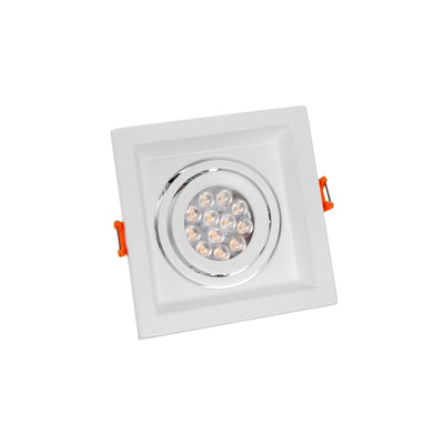 LED MDD Mini Uno GU10 Einbaustrahler Downlight IP20 max.10W schwenkbar weiss eckig