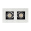 LED Mirora GU10 2 fach Deckenleuchte schwarz & weiss schwenkbar IP20 max.35W eckig