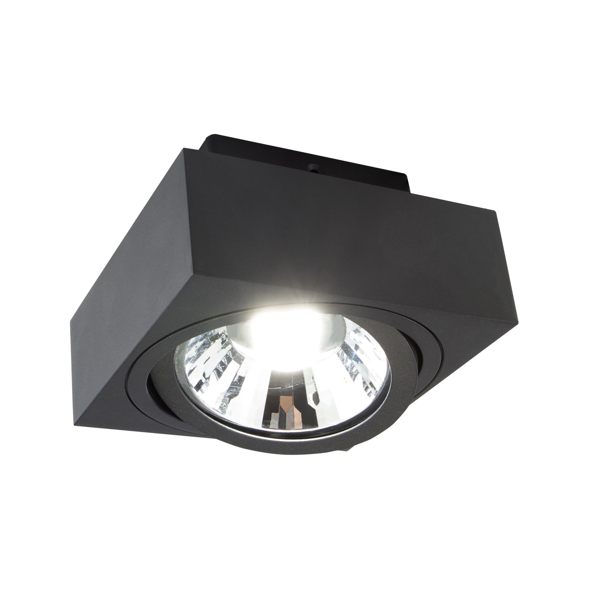 LED Mirora GU10 AR111 schwenkbar schwarz Deckenleuchte max.250V IP20 max.35W eckig