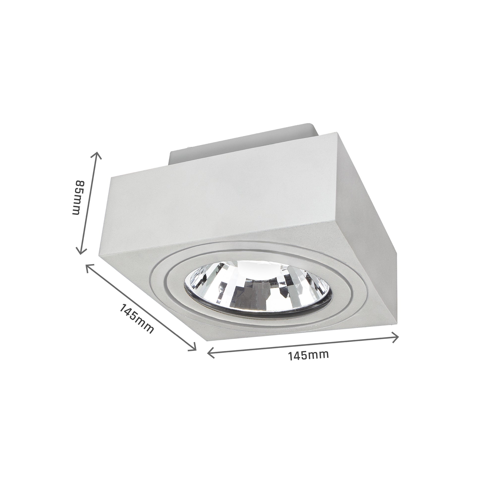 LED Mirora GU10 AR111 schwenkbar weiss Deckenleuchte max. 250V IP20 max. 35W eckig