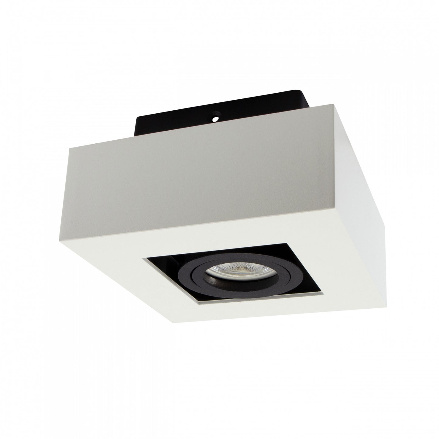 LED Mirora GU10 schwarz &amp; weiss Deckenleuchte schwenkbar IP20 max. 35W eckig