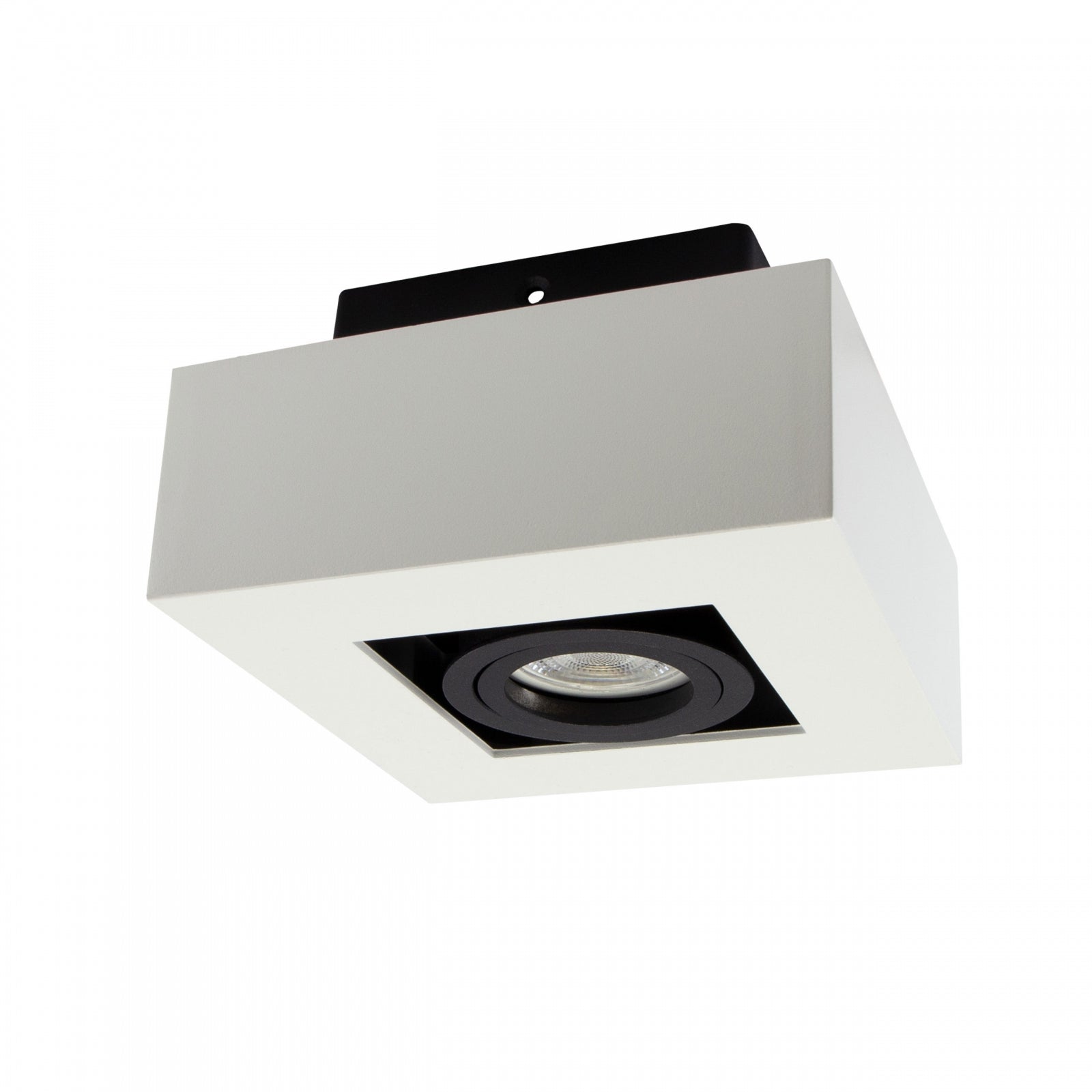 LED Mirora GU10 schwarz &amp; weiss Deckenleuchte schwenkbar IP20 max. 35W eckig