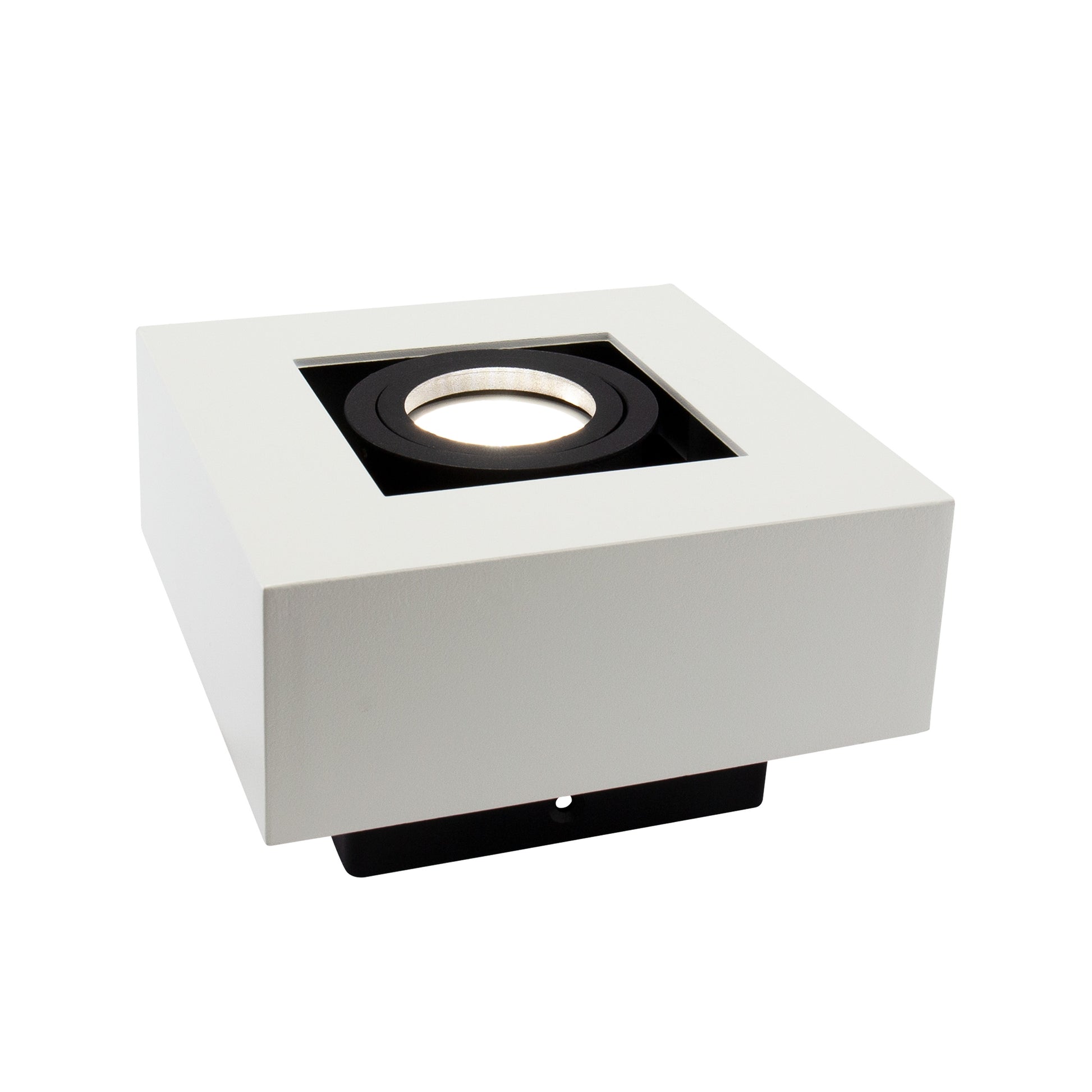 LED Mirora GU10 schwarz &amp; weiss Deckenleuchte schwenkbar IP20 max. 35W eckig