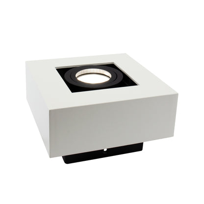 LED Mirora GU10 schwarz &amp; weiss Deckenleuchte schwenkbar IP20 max. 35W eckig