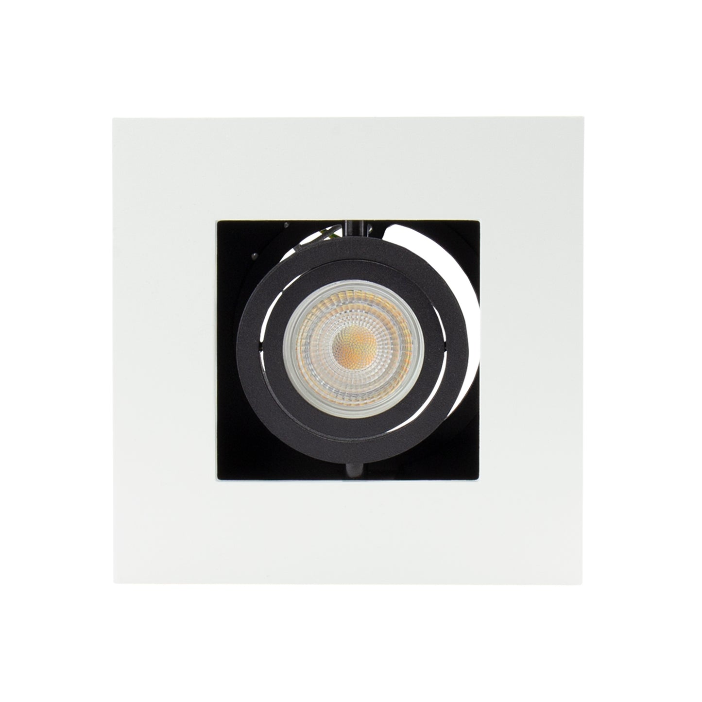 LED Mirora GU10 schwarz &amp; weiss Deckenleuchte schwenkbar IP20 max. 35W eckig