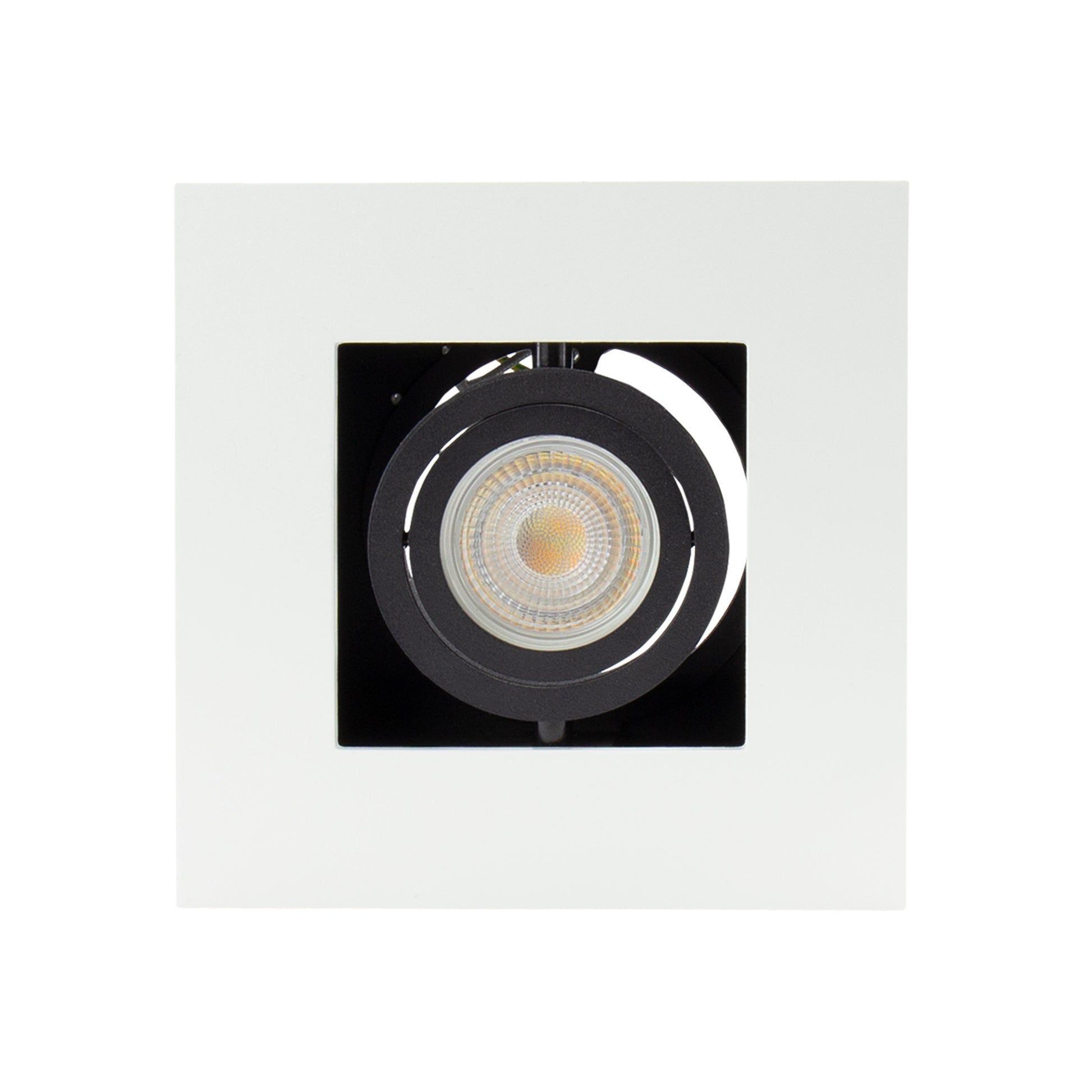 LED Mirora GU10 schwarz &amp; weiss Deckenleuchte schwenkbar IP20 max. 35W eckig