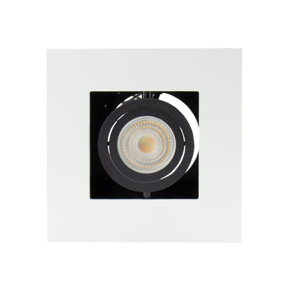 LED Mirora GU10 schwarz &amp; weiss Deckenleuchte schwenkbar IP20 max. 35W eckig