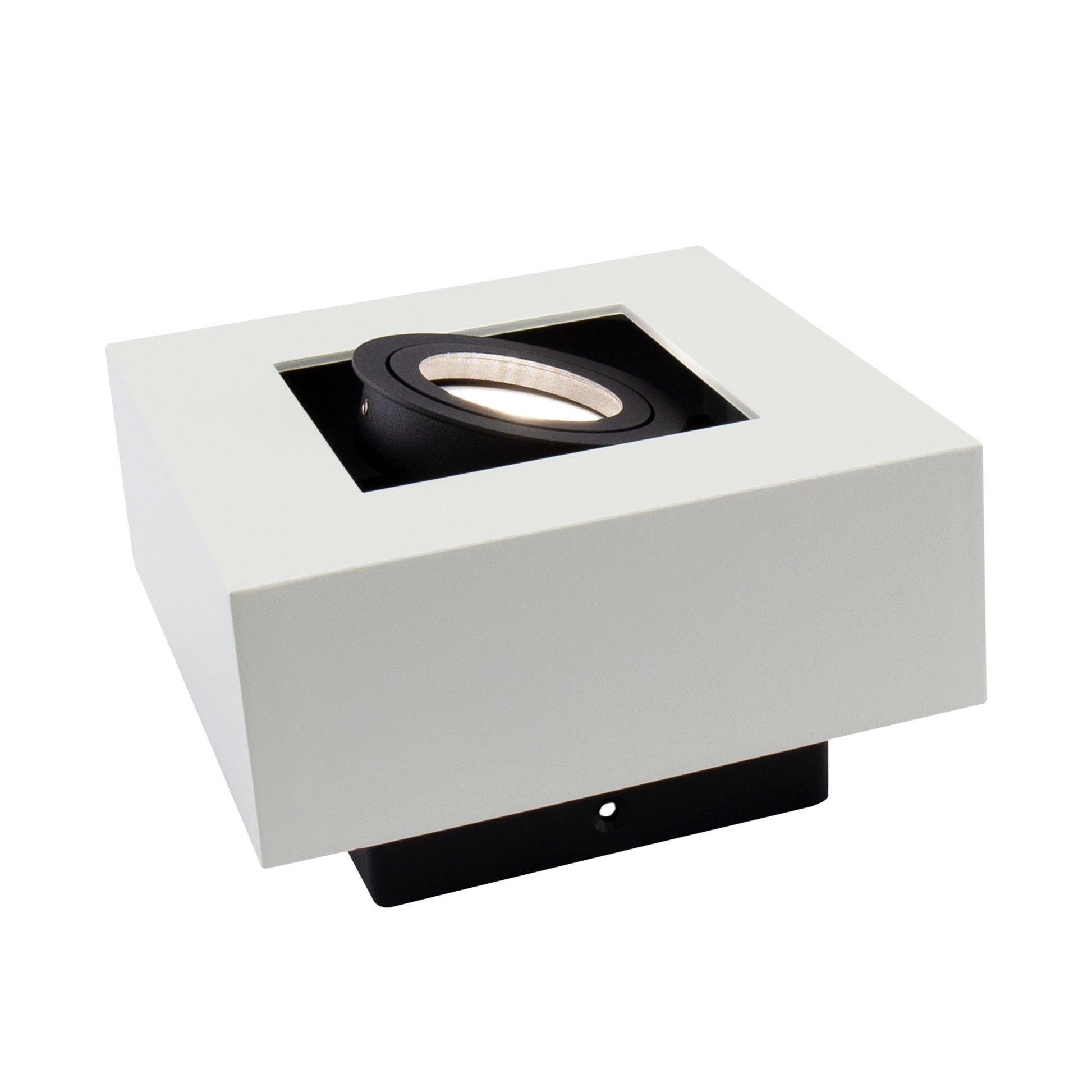 LED Mirora GU10 schwarz &amp; weiss Deckenleuchte schwenkbar IP20 max. 35W eckig