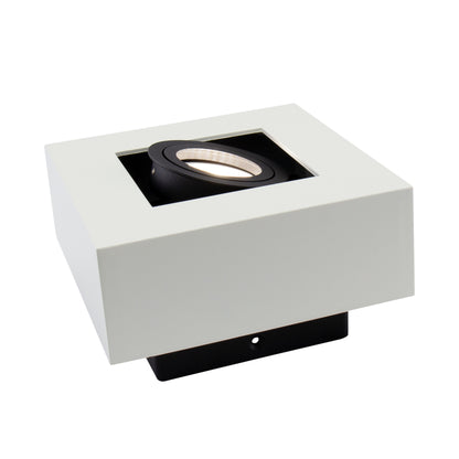 LED Mirora GU10 schwarz &amp; weiss Deckenleuchte schwenkbar IP20 max. 35W eckig