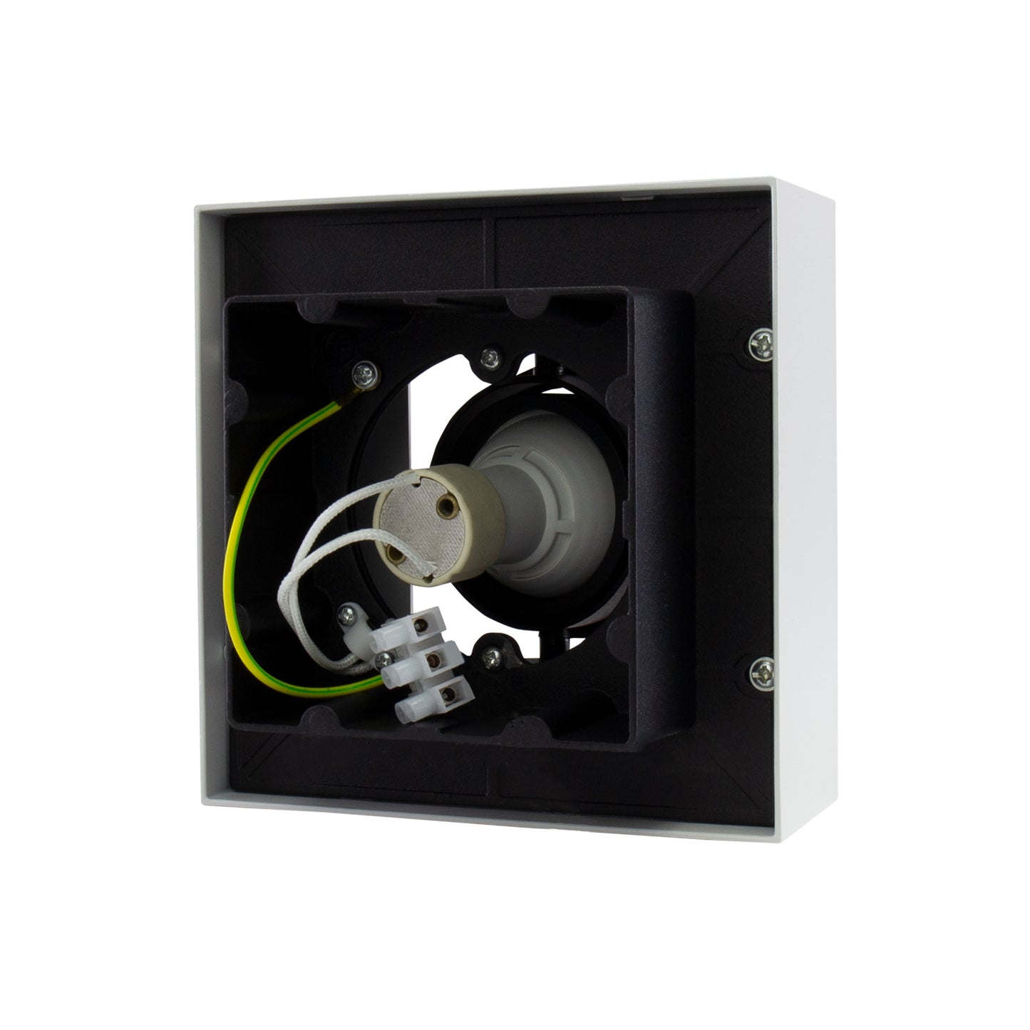 LED Mirora GU10 schwarz &amp; weiss Deckenleuchte schwenkbar IP20 max. 35W eckig