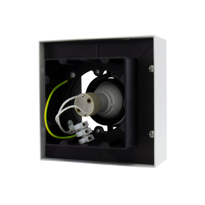 LED Mirora GU10 schwarz &amp; weiss Deckenleuchte schwenkbar IP20 max. 35W eckig