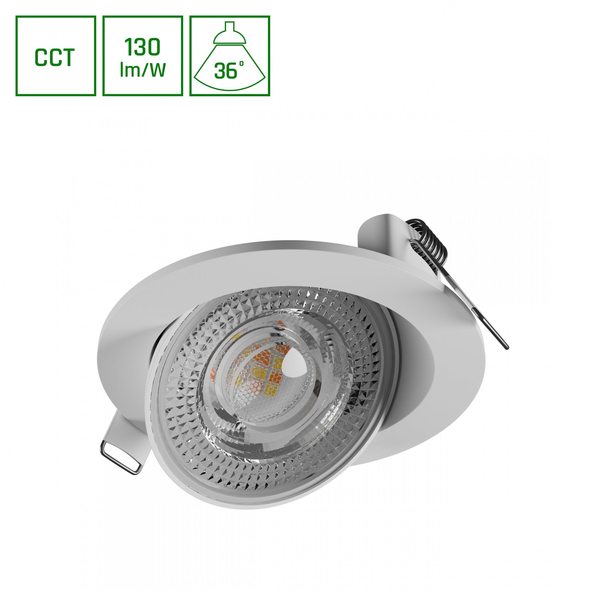 LED MOBILO LED Einbauleuchte 6,5W rund 36° verstellbar 850lm weiss IP20 2700-6000K CCT