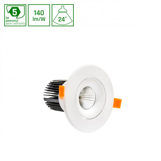 LED MONA 2 Einbaustrahler 19W schwenkbar 2660lm 24° 230V weiss IP20 Warmweiss 3000K DIMMBAR - Sonderanfertigung
