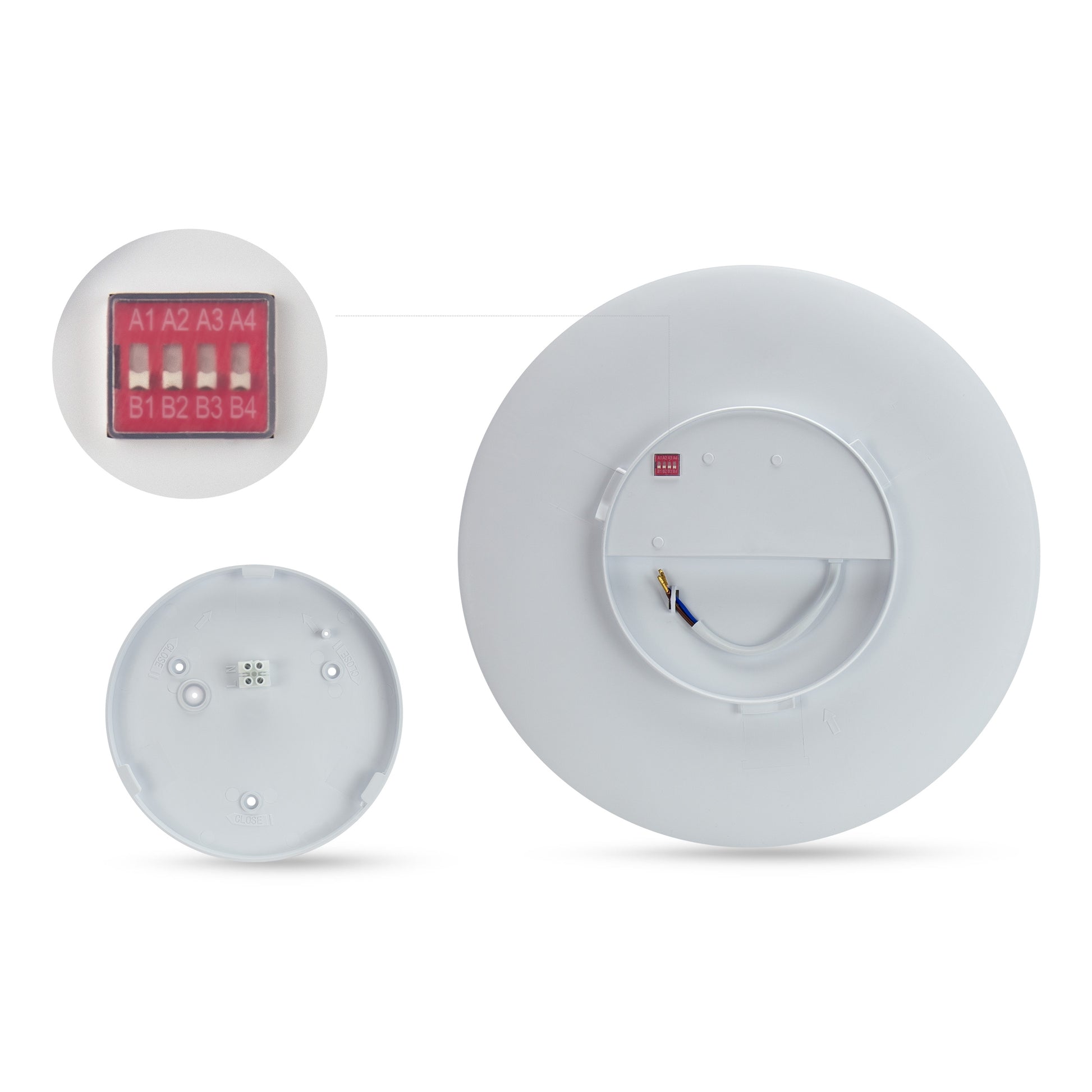 LED NAYMPHEA PROXI PIR 18W Deckenleuchte 120° 2200lm weiss IP54 rund Neutralweiss 4000K mit Bewegungssensor