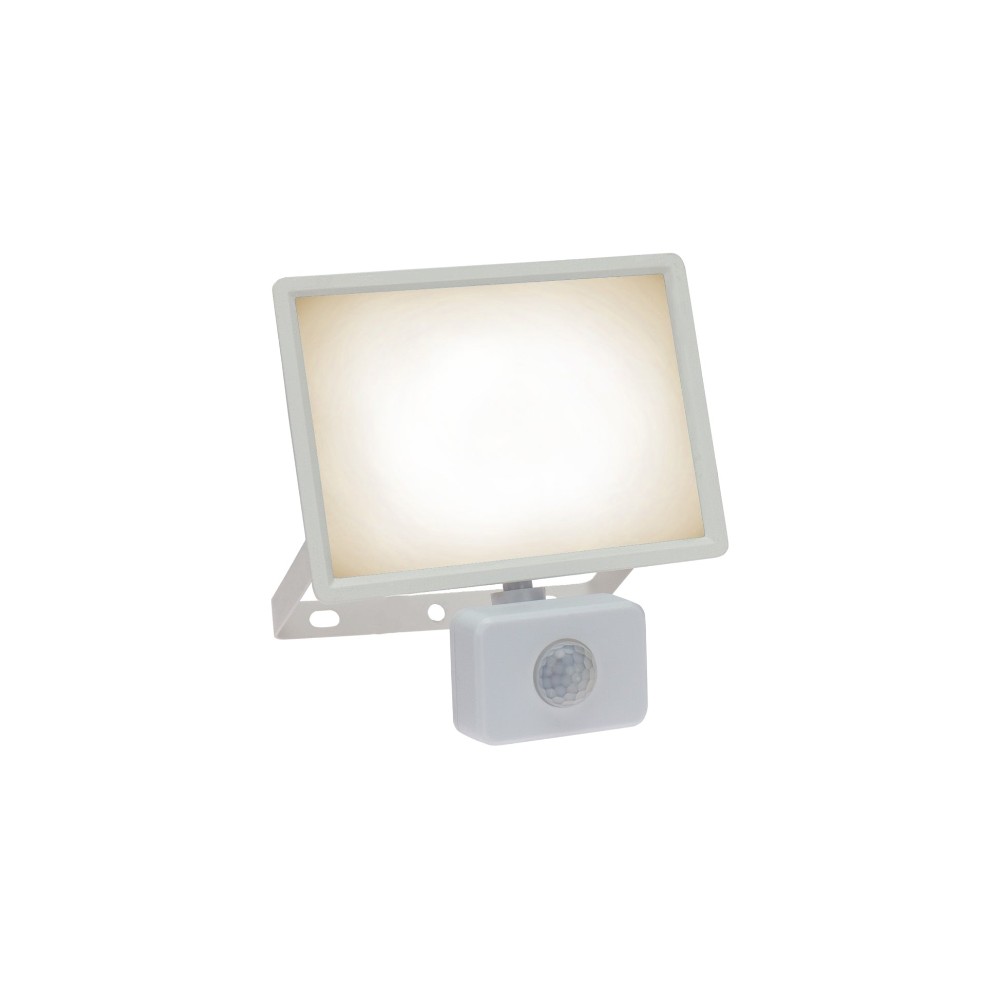 LED NOCTIS LUX 3 Fluter 30W Strahler 2700lm weiss 100° IP44 Warmweiss 3000K mit Bewegungssensor
