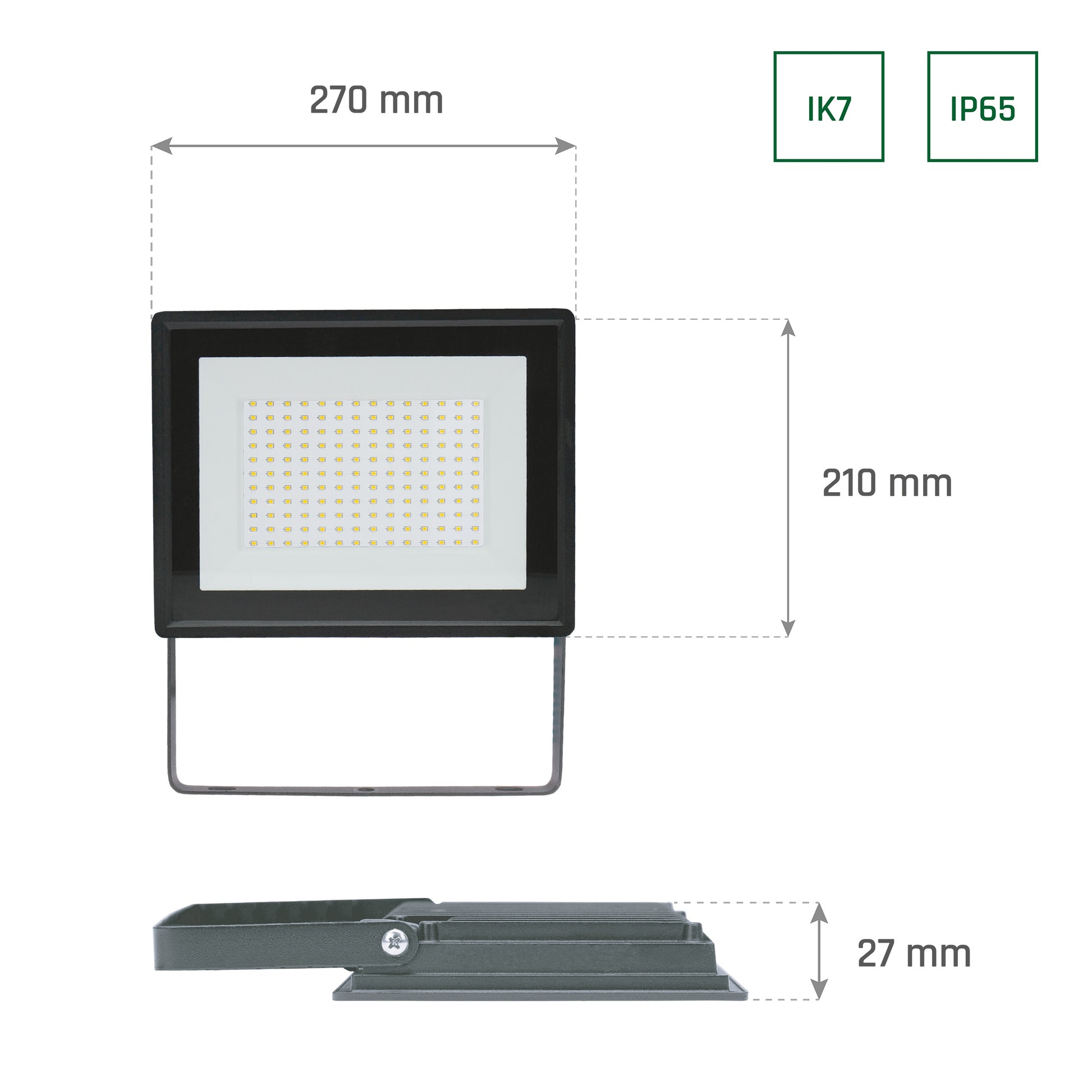 LED NOCTIS LUX 3 Fluter schwarz 100W Strahler 8700lm IP65 Warmweiß 3000K