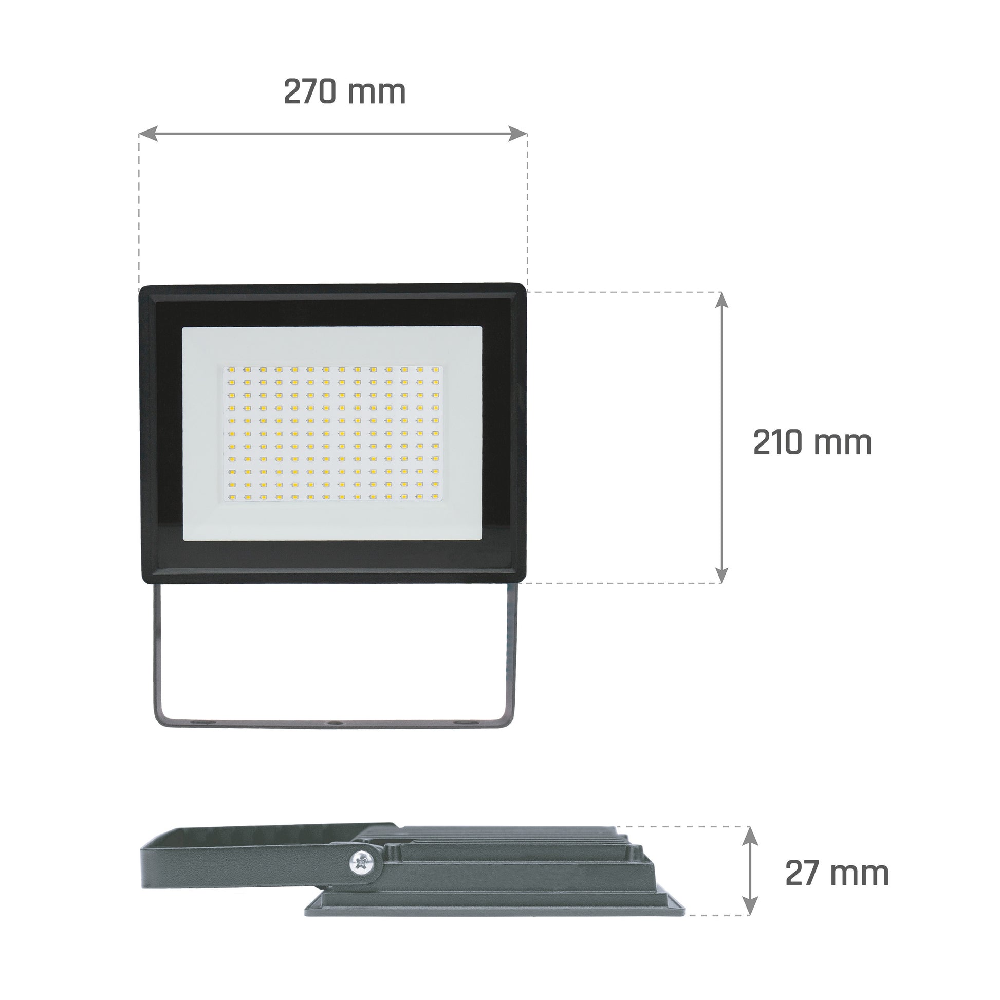 LED NOCTIS LUX 3 Fluter schwarz 100W Strahler 9000lm IP65 Neutralweiß 4000K