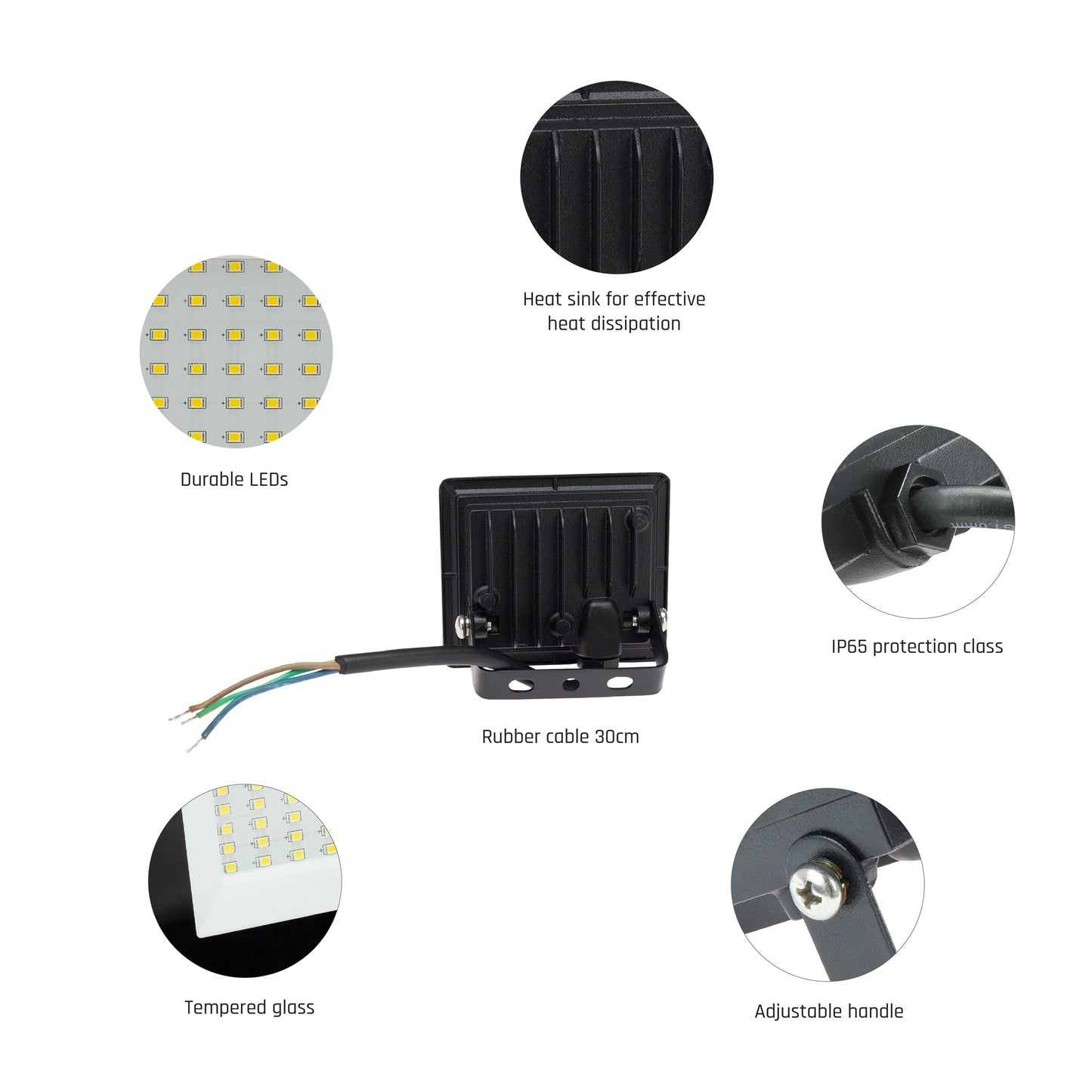 LED NOCTIS LUX 3 Fluter schwarz 10W Strahler 950lm IP65 Warmweiß 3000K