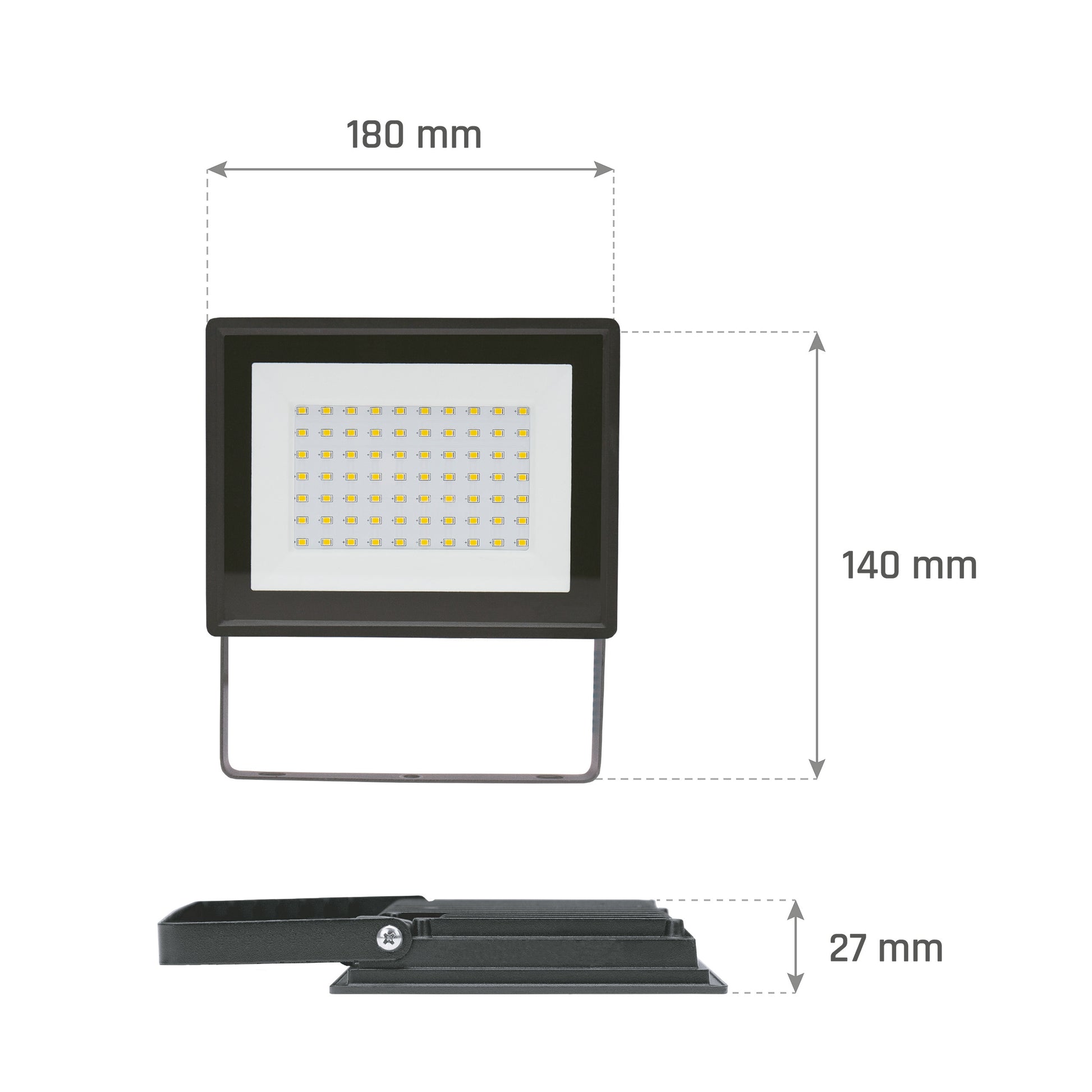 LED NOCTIS LUX 3 Fluter schwarz 50W Strahler 4700lm IP65 Kaltweiß 6000K