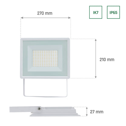 LED NOCTIS LUX 3 Fluter weiß 100W Strahler 8600lm IP65 Warmweiß 3000K