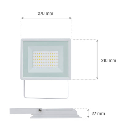 LED NOCTIS LUX 3 Fluter weiß 100W Strahler 9000lm IP65 Neutralweiß 4000K