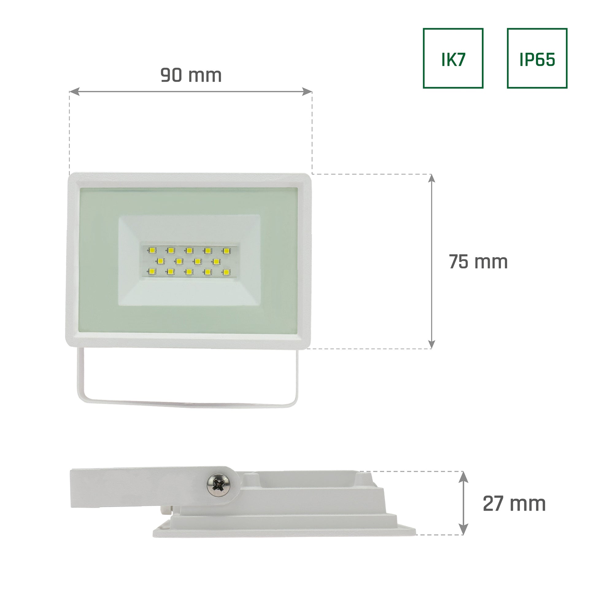 LED NOCTIS LUX 3 Fluter weiß 10W Strahler 1000lm IP65 Kaltweiß 6000K