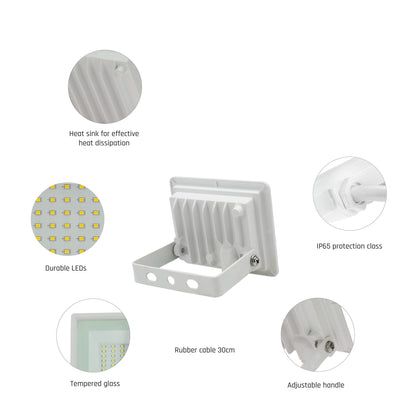 LED NOCTIS LUX 3 Fluter weiß 10W Strahler 950lm IP65 Warmweiß 3000K