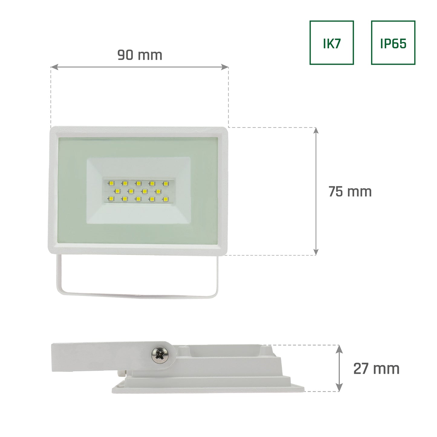 LED NOCTIS LUX 3 Fluter weiß 10W Strahler 975lm IP65 Neutralweiß 4000K