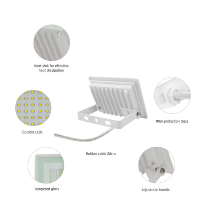 LED NOCTIS LUX 3 Fluter weiß 20W Strahler 1950lm IP65 Warmweiß 3000K