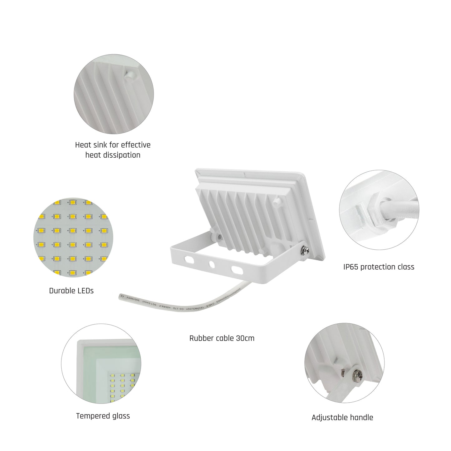  LED NOCTIS LUX 3 Fluter weiß 20W Strahler 2000lm IP65 Neutralweiß 4000K
