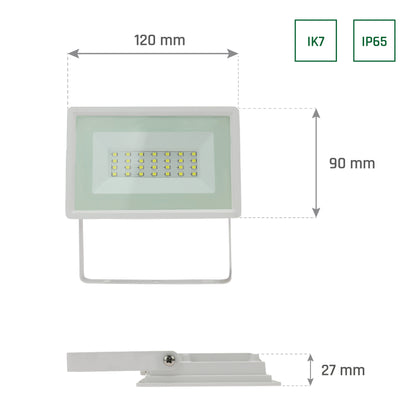 LED NOCTIS LUX 3 Fluter weiß 20W Strahler 2050lm IP65 Kaltweiß 6000K