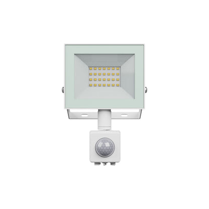 LED NOCTIS LUX 4 Fluter 20W Strahler 1650lm weiss 100° IP44 Neutralweiss 4000K mit Bewegungssensor