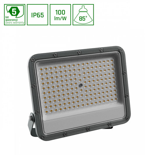 Noctis Solaris 2 Floodlight 200W CW 90Deg IP65 Ik04 230X172X39mm+390X300X17mm Black 3Y Warranty
