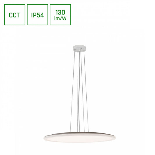 LED NYMPHEA FLAT DUO Deckenleuchte  230V 48W CCT 6200lm IP54 weiß Aufputz 3000K-6000K