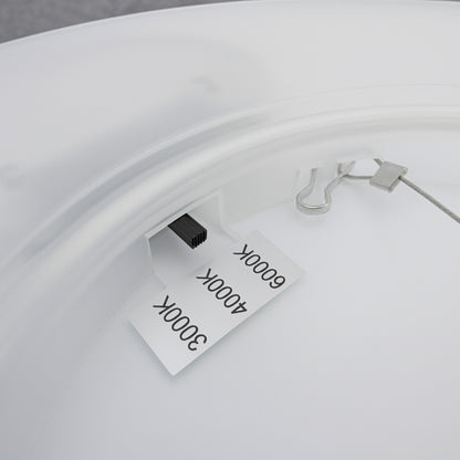 LED NYMPHEA FLAT DUO Deckenleuchte 24W CCT 2400lm IP54 120° Abstrahlwinkel Weiß 3000K-6000K