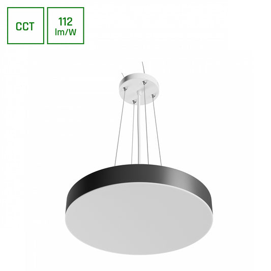 LED Nymphea Optima Black 24W CCT 230V Aufputz 120° IP20  Weiß Schwarz Rund Deckenleuchte