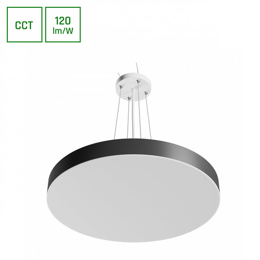 LED Nymphea Optima Black 36W CCT 230V Aufputz 120° IP20  Weiß Schwarz Rund Deckenleuchte