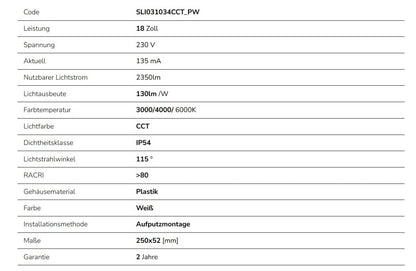 LED NYMPHEA RINGS schwarz &amp; weiß 18W Deckenleuchte 115° IP54 2350lm rund 3000-6000K CCT