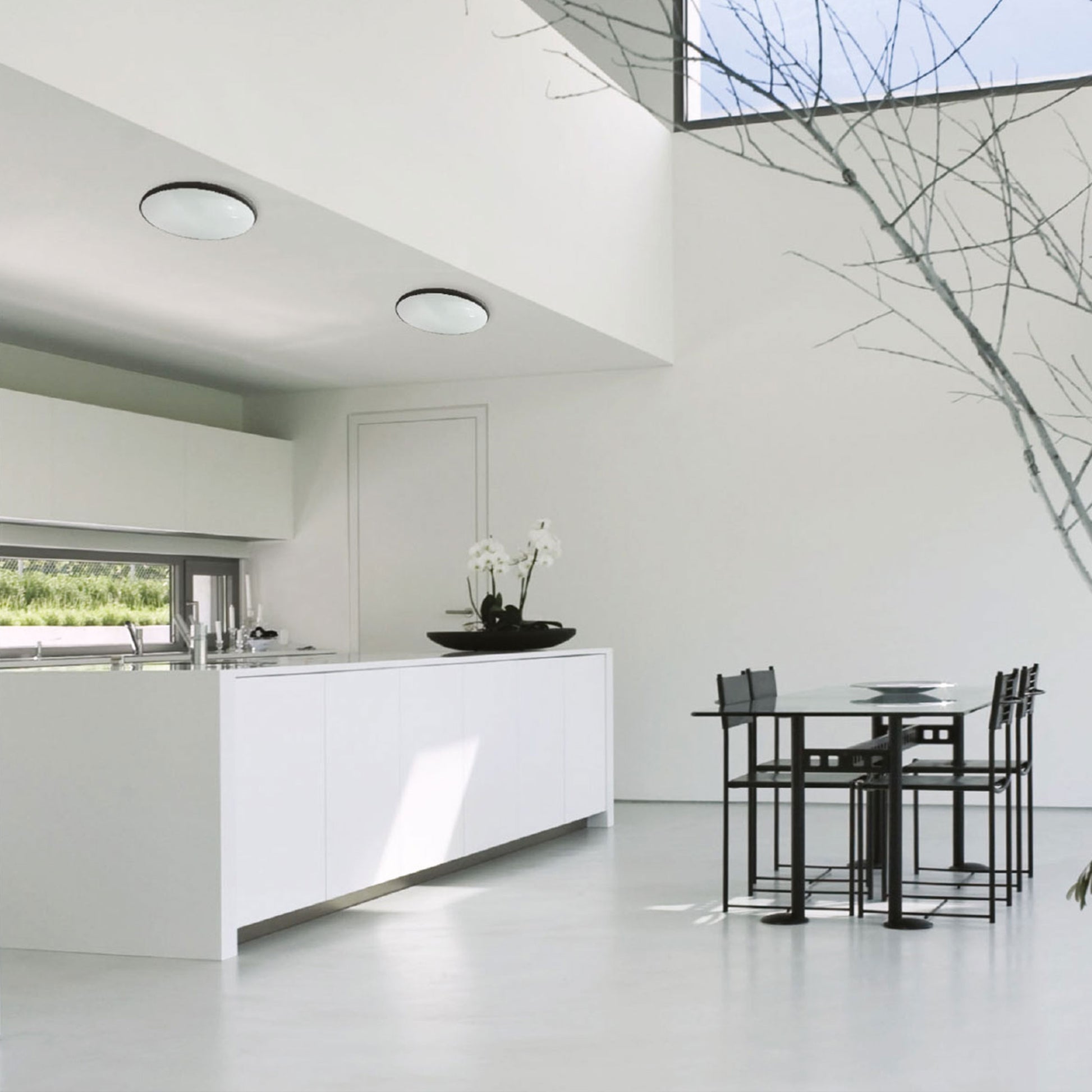 LED NYMPHEA RINGS schwarz &amp; weiß 18W Deckenleuchte 115° IP54 2350lm rund 3000-6000K CCT