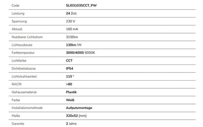 LED NYMPHEA RINGS schwarz &amp; weiß 24W Deckenleuchte 3150lm 115° IP54 3000-6000K CCT rund