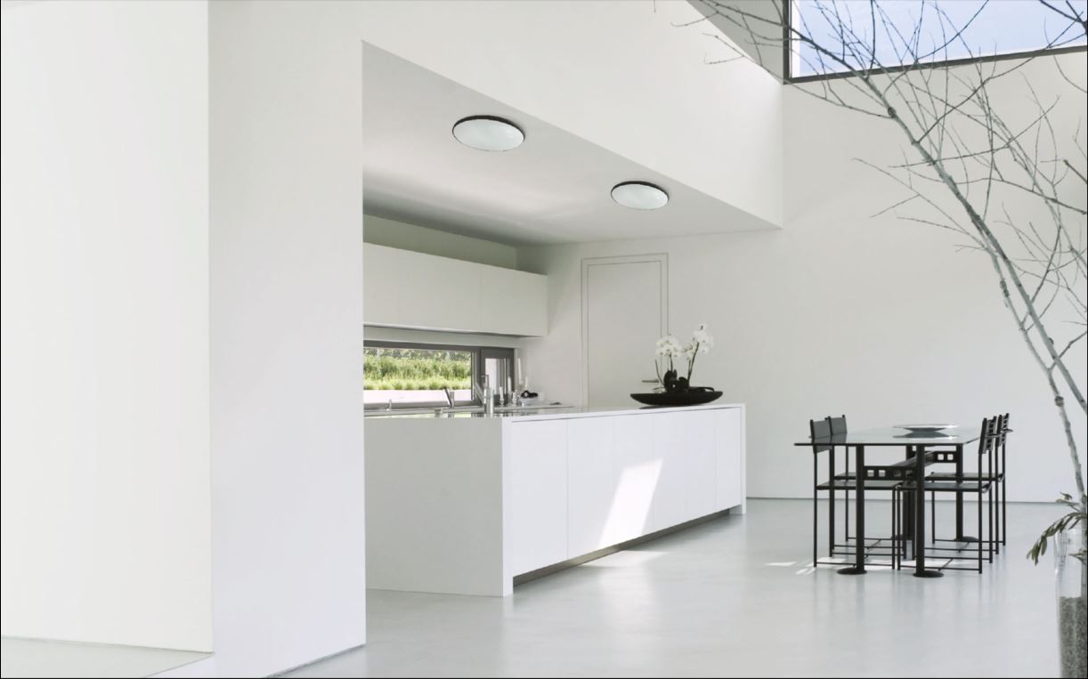 LED NYMPHEA RINGS schwarz &amp; weiss Deckenleuchte IP54 32W 3450lm Kaltweiss 6000K rund