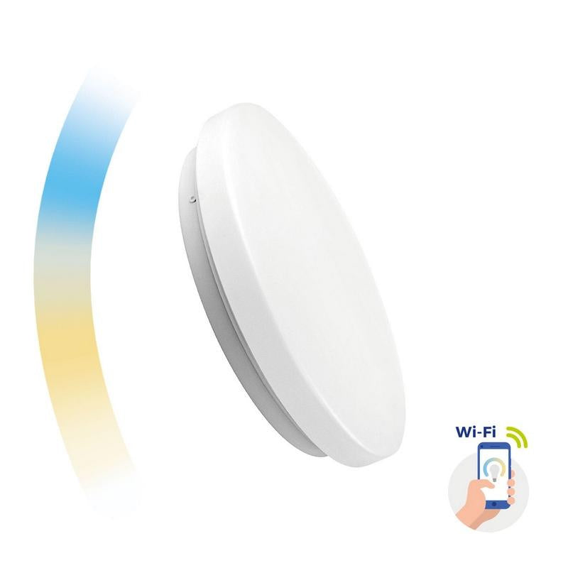 LED NYMPHEA SMART Home Deckenleuchte 24W rund weiss 1840lm Alexa Google Warm bis Kalt 2600K-6000K DIMMBAR