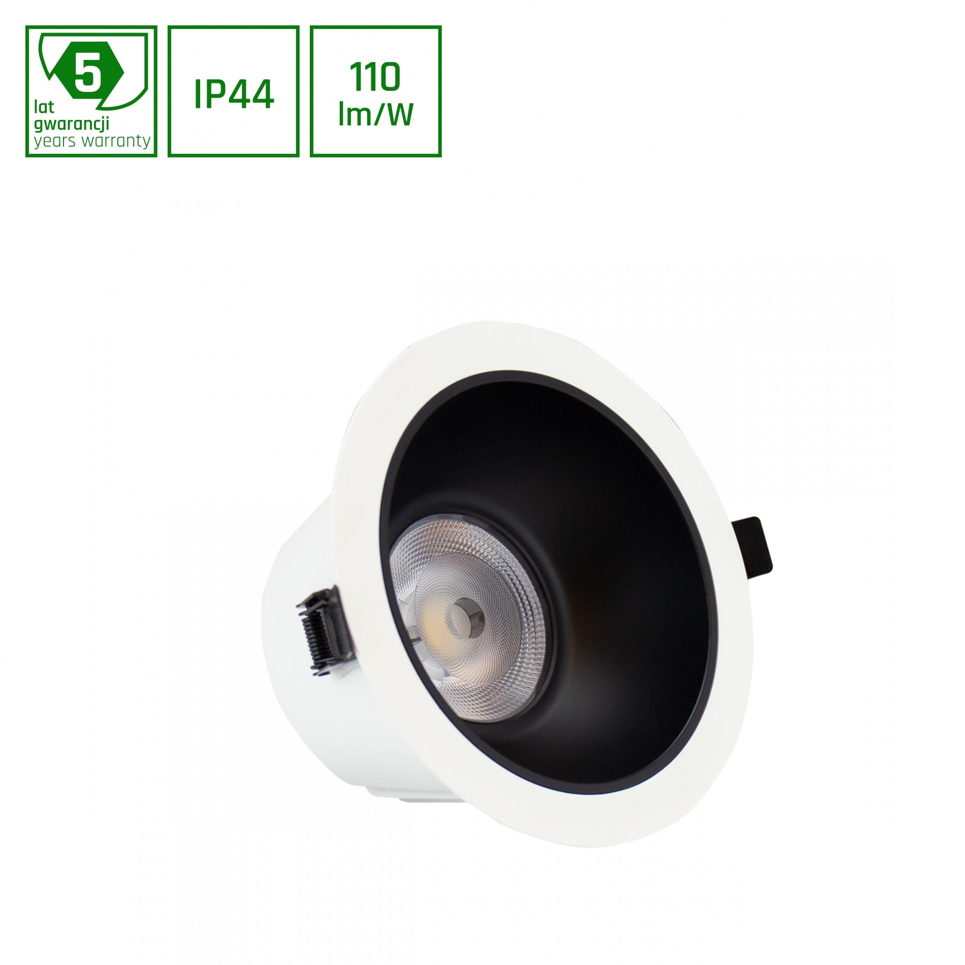 LED Orbito Einbaustrahler 14-27W rund 40° DIP SWITCH 3000lm weiss IP44 Badleuchte UGR&lt;19 Warmweiss 3000K