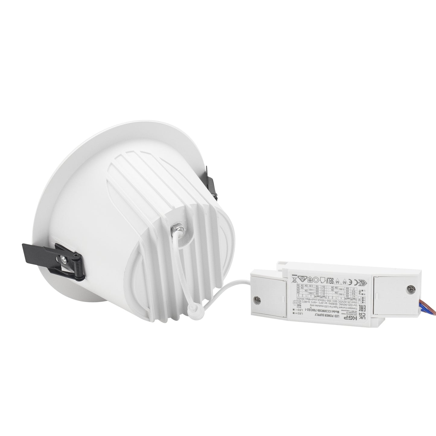 LED Orbito Einbaustrahler 14-27W rund 40° DIP SWITCH 3250lm weiss IP44 Badleuchte UGR&lt;19 Neutral 4000K