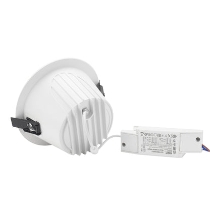LED Orbito Einbaustrahler 14-27W rund 40° DIP SWITCH 3250lm weiss IP44 Badleuchte UGR&lt;19 Neutral 4000K
